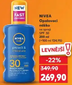Kaufland NIVEA Opalovací mléko nabídka