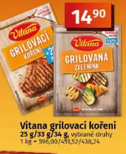 Coop Vitana grilovací koření nabídka