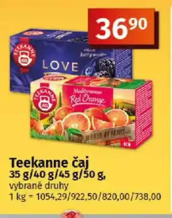 Coop Teekanne čaj nabídka