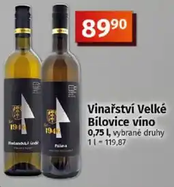Coop Vinařství Velké Bílovice víno nabídka
