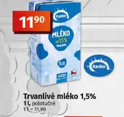 Coop Ranko Trvanlivé mléko 1,5% nabídka