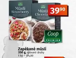 Coop Zapékané müsli nabídka