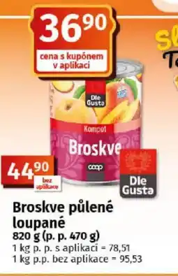 Coop Broskve půlené loupané nabídka