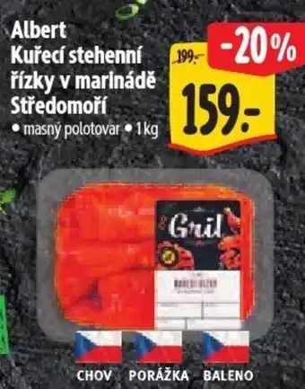 Albert Albert Kuřecí stehenní řízky v marinádě Středomoří nabídka