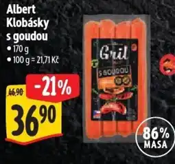 Albert Albert Klobásky s goudou nabídka