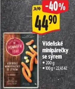 Albert Vídeňské minipárečky se sýrem nabídka