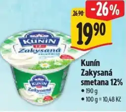 Albert Kunín Zakysaná smetana 12% nabídka