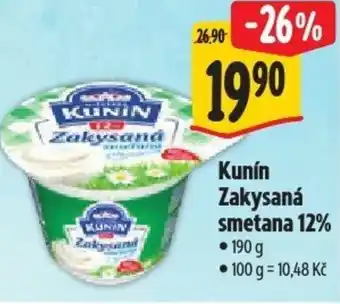 Albert Kunín Zakysaná smetana 12% nabídka