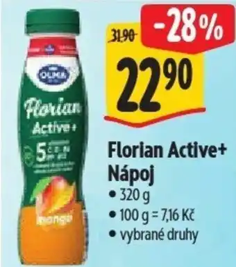 Albert Florian Active+ Nápoj nabídka