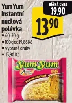 Albert Yum Yum Instantní nudlová polévka nabídka
