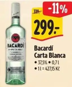 Albert Bacardí Carta Blanca nabídka