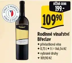 Albert Rodinné vinařství Břeclav nabídka