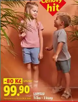 Lidl lupilu TRIKO 3 KUSY nabídka