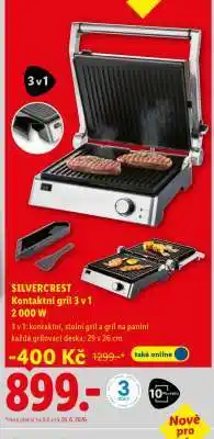 Lidl SILVERCREST Kontaktní gril 3 v 1 2 000 W nabídka