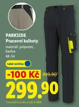 Lidl Parkside Pracovní kalhoty nabídka