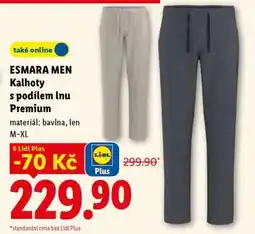 Lidl ESMARA MEN Kalhoty s podílem lnu Premium nabídka