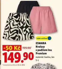Lidl ESMARA Kraťasy s podílem lnu Premium nabídka