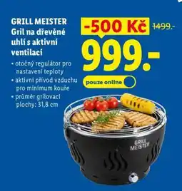 Lidl GRILL MEISTER Gril na dřevěné uhlí s aktivní ventilací nabídka