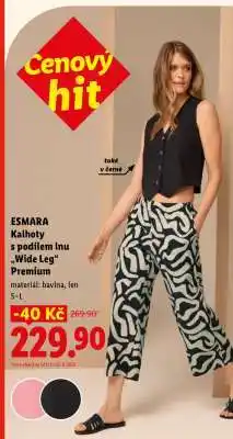 Lidl ESMARA Kalhoty s podílem lnu „Wide Leg“ Premium nabídka