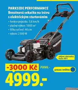 Lidl PARKSIDE PERFORMANCE Benzínová sekačka na trávu s elektrickým startováním nabídka