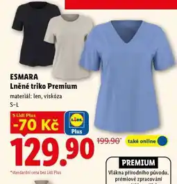 Lidl ESMARA Lněné triko Premium nabídka