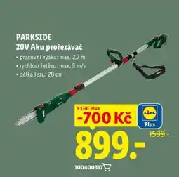 Lidl Parkside 20V Aku prořezávač nabídka