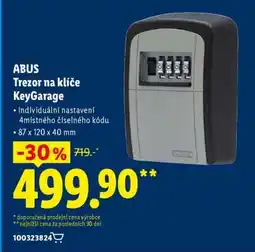 Lidl ABUS Trezor na klíče KeyGarage nabídka