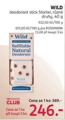 Rossmann WILD deodorant stick Starter nabídka