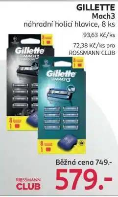 Rossmann Gillette Mach3 nabídka