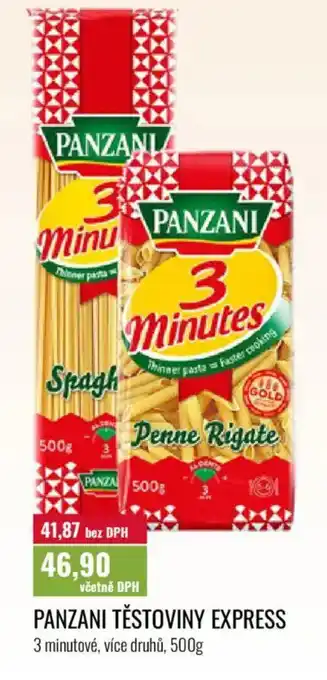 Ratio Panzani těstoviny express nabídka