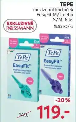 Rossmann TEPE mezizubní kartáček EasyFit M/L nebo S/M, 6 ks nabídka