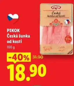 Lidl PIKOK Česká šunka od kosti nabídka