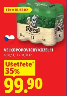 Lidl Velkopopovický Kozel 11 nabídka