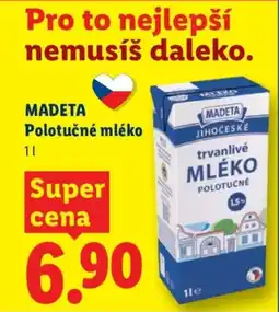 Lidl MADETA Polotučné mléko nabídka