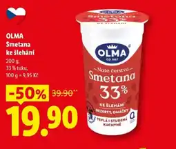 Lidl OLMA Smetana ke šlehání nabídka