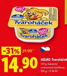 Lidl MILKO Tvaroháček nabídka