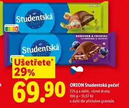 Lidl ORION Studentská pečeť nabídka