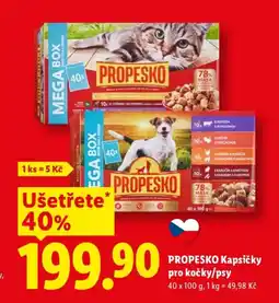 Lidl PROPESKO Kapsičky pro kočky/psy nabídka