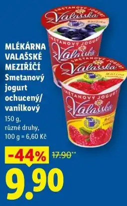 Lidl Mlékárna Valašskke Meziříčí Smetanový jogurt ochucený/ vanilkový nabídka