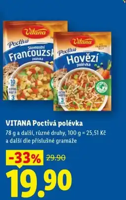 Lidl VITANA Poctivá polévka nabídka