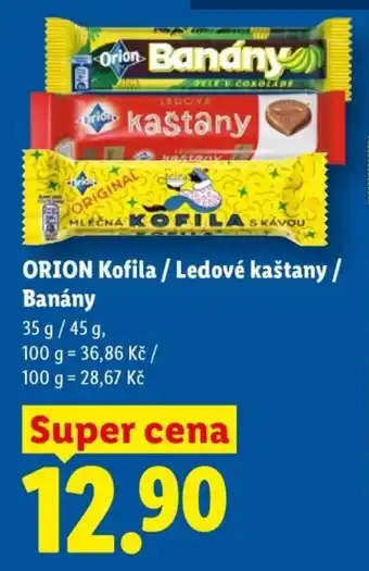 Lidl ORION Kofila / Ledové kaštany/ Banány nabídka