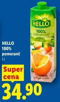 Lidl HELLO 100% pomeranč nabídka