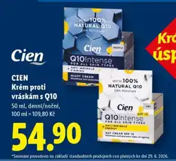 Lidl CIEN Krém proti vráskám s Q10 nabídka