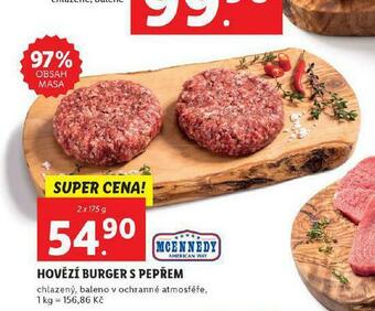 Lidl Hovězí burger s pepřem nabídka