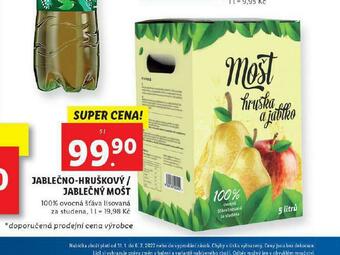 Lidl Jablečno-hruškový / jablečný mošt nabídka