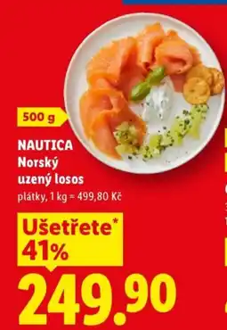 Lidl NAUTICA Norský uzený losos nabídka