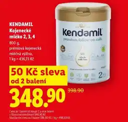 Lidl KENDAMIL Kojenecké mléko 2, 3, 4 nabídka