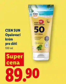 Lidl CIEN SUN Opalovací krém pro děti nabídka