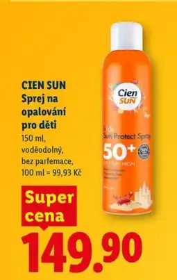 Lidl CIEN SUN Sprej na opalování pro děti nabídka