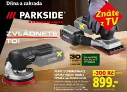 Lidl PARKSIDE PERFORMANCE 20V Aku vibrační bruska / 20V Aku excentrická bruska nabídka